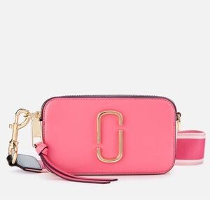 NWT Marc Jacobs Pink & Coral Snapshot Crossbody Bag